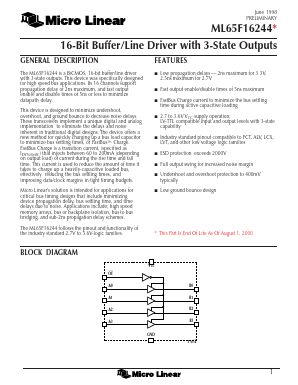 ML65F16244CR Datasheet PDF Micro Linear Corporation