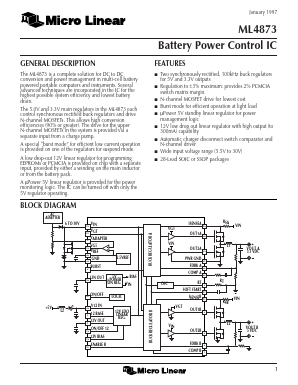 ML4873CR Datasheet PDF Micro Linear Corporation