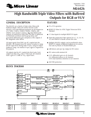 ML6426-6 Datasheet PDF Micro Linear Corporation