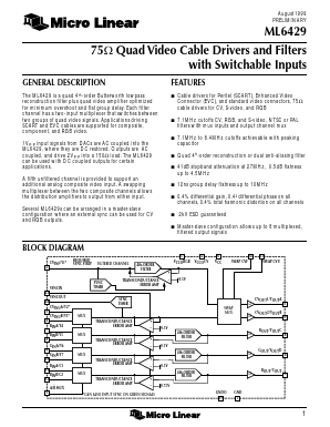 ML6429CS-1 Datasheet PDF Micro Linear Corporation