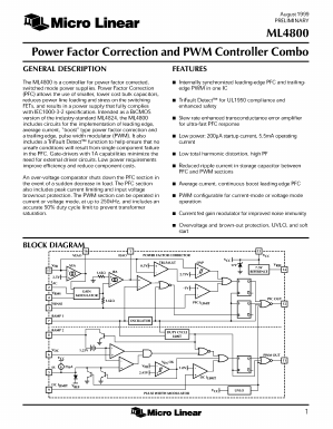 ML4800CX Datasheet PDF Micro Linear Corporation