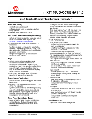 ATMXT448UD-CCUBHA1 Datasheet PDF Microchip Technology