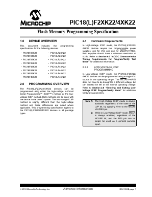 PIC18LF4XK22 Datasheet PDF Microchip Technology