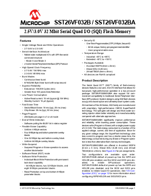 SST26VF032B-104I/MF Datasheet PDF Microchip Technology