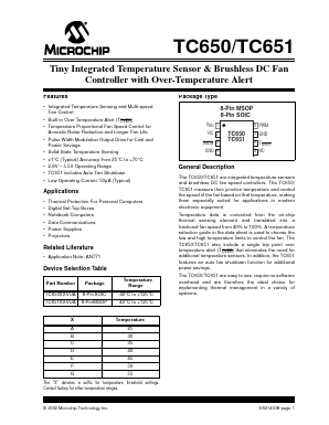 TC651DAVUATR Datasheet PDF Microchip Technology
