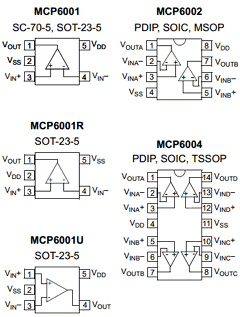 MCP6001T-I/MS Datasheet PDF Microchip Technology