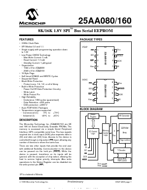 24AA080-ISN Datasheet PDF Microchip Technology