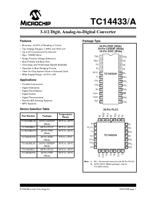 TC14433 Datasheet PDF Microchip Technology