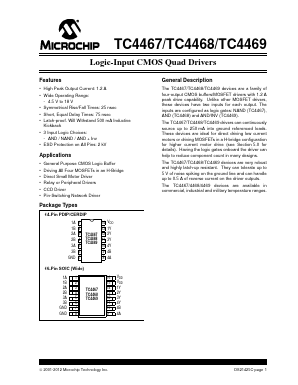 TC4468EOE713 Datasheet PDF Microchip Technology