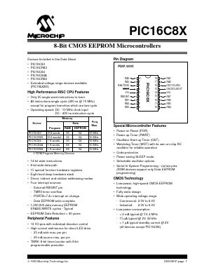 PIC16C83 Datasheet PDF Microchip Technology