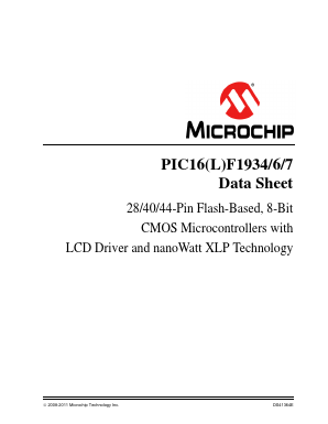 PIC16F1937 Datasheet PDF Microchip Technology