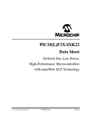 PIC18F26K22 Datasheet PDF Microchip Technology