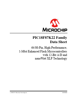 PIC18F87K22-EMR Datasheet PDF Microchip Technology