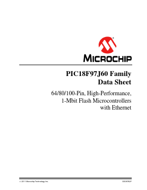 PIC18F66J60-IPT Datasheet PDF Microchip Technology