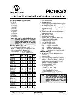 PIC16C52-04/P Datasheet PDF Microchip Technology