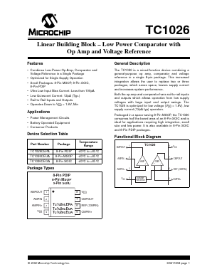 TC1026CEUA Datasheet PDF Microchip Technology