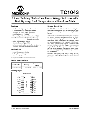 TC1043 Datasheet PDF Microchip Technology