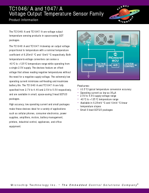 TC1047A Datasheet PDF Microchip Technology