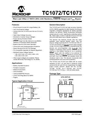 TC1072-2.5V Datasheet PDF Microchip Technology