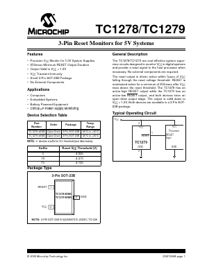 TC1278-15ENBTR Datasheet PDF Microchip Technology