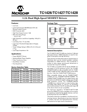 TC1428 Datasheet PDF Microchip Technology