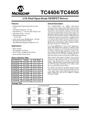 TC4404 Datasheet PDF Microchip Technology