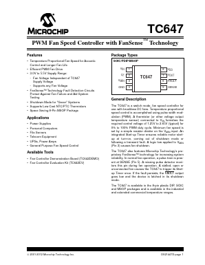 TC647 Datasheet PDF Microchip Technology