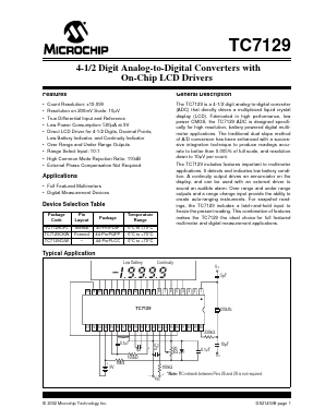 TC7129 Datasheet PDF Microchip Technology