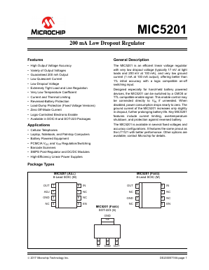 MIC5201-3.0YM Datasheet PDF Microchip Technology
