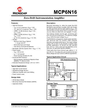 MCP6N16T-100E Datasheet PDF Microchip Technology