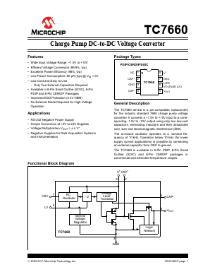 TC7660CJA Datasheet PDF Microchip Technology