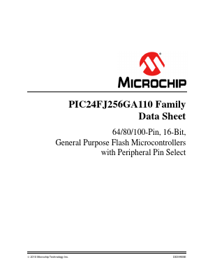PIC24FJ64GA110 Datasheet PDF Microchip Technology