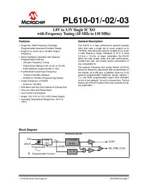 PL610-01V8C Datasheet PDF Microchip Technology
