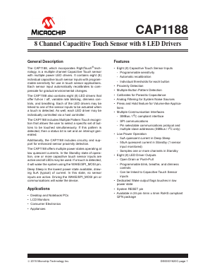 CAP1188-1-CP-TR Datasheet PDF Microchip Technology