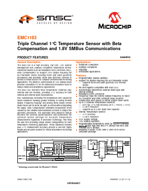 EMC1183-A-AIA-TR Datasheet PDF Microchip Technology