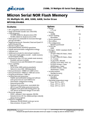 MT25QL256ABA8EW7-0SUT Datasheet PDF Micron Technology