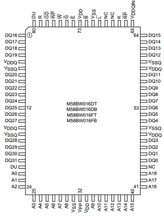 M58BV016DT8ZA3F Datasheet PDF Micron Technology
