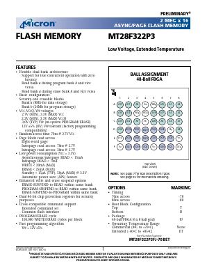 MT28F322P3 Datasheet PDF Micron Technology