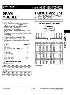 MT8D232 Datasheet PDF Micron Technology