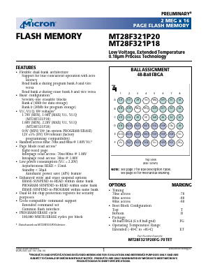 MT28F321P20FG-70B Datasheet PDF Micron Technology