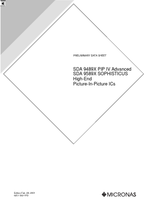 SDA9589X Datasheet PDF Micronas