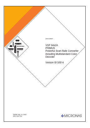 VSP9405B Datasheet PDF Micronas