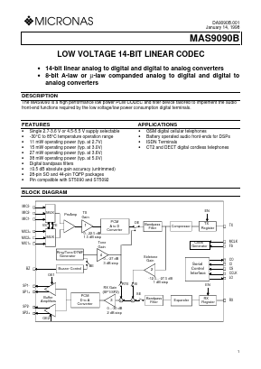 MAS9090BS Datasheet PDF Micronas