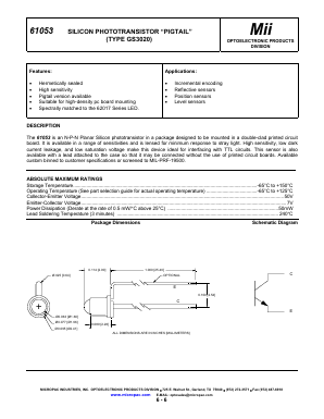 61053 Datasheet PDF Micropac Industries