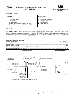 61055-X02 Datasheet PDF Micropac Industries