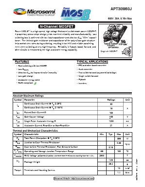 APT30M60J Datasheet PDF Microsemi Corporation