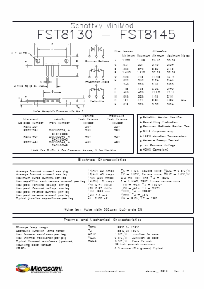 FST8145 Datasheet PDF Microsemi Corporation