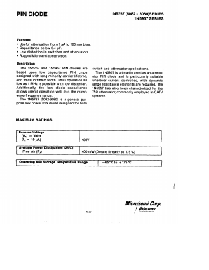 5082-3080 Datasheet PDF Microsemi Corporation