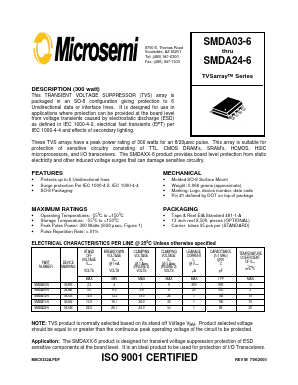 SMDA03-6 Datasheet PDF Microsemi Corporation