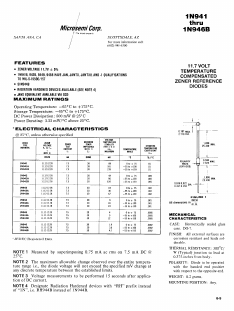 1N942 Datasheet PDF Microsemi Corporation